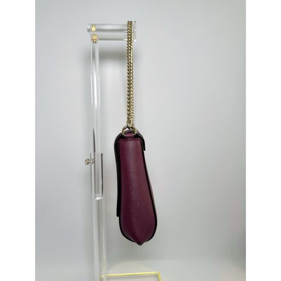 Kate Spade Laurel Way Greer Crossbody Bag in Deep Plum Saffiano - Picture 8 of 14